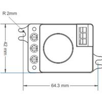 Sensor Gerak Radar Microwave 5.8GHz 180 ° /360 °   Sakelar Lampu Dinding dengan Pengaturan Jarak Deteksi dan Waktu Tunda