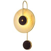 Lampe murale en marbre naturel pour la chambre d'hôtel, lampe murale en plâtre de neige simple et moderne