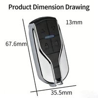 Control Remoto Inalámbrico de Plástico de Doble Frecuencia 433.92/315 MHz, 4 Botones, Alcance de 30 m, para Automatización del Hogar, Puerta de Garaje, Alarma