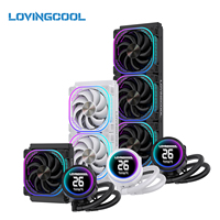 Refroidisseur liquide pour processeur Lovingcool YK02 personnalisable, faible bruit, haute efficacité, affichage de la température, pompe PWM, 300W TDP, refroidissement par eau