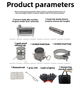 Réchaud de camping portable pliable T3 d'extérieur avec tiroir, réchaud de <span class=keywords><strong>tente</strong></span> avec tuyau de fumée, adapté <span class=keywords><strong>à</strong></span> la cuisson et au <span class=keywords><strong>chauffage</strong></span>, etc. - Product Image 5