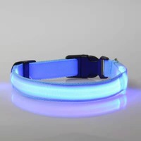 Fabricant de gros collier pour animaux de compagnie de lumière LED USB charge nuit avertissement anti-perte lueur collier de chien