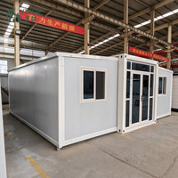 Rumah Prefabrikasi Cina 5 Kamar Tidur Tata Letak Kustom Rumah Kontainer Modular yang Dapat Diperluas OEM Rumah Mungil Murah dengan Toilet