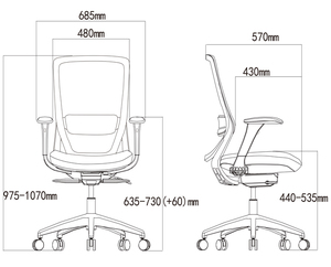 Ghế Ngồi Bằng Vải Máy Tính Công Thái Học Lưng Giữa Ghế Bàn Văn Phòng Tại Nhà Điều Hành Có Bánh Xe - Product Image 3