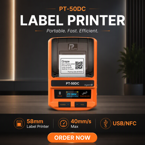 Imprimante d'étiquettes thermiques sans fil USB NFC 203 dpi, petite machine à codes-barres, impression de codes 1D 2D pour le commerce de détail, le bureau et l'entrepôt - Product Image 1