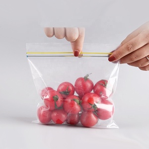 Sacs plastiques transparents à double fermeture, en polyéthylène basse densité (PE), qualité alimentaire, avec fermeture à glissière, pour légumes - Product Image 1