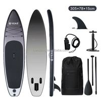 Planche de SUP gonflable tout-terrain noire et orange OEM