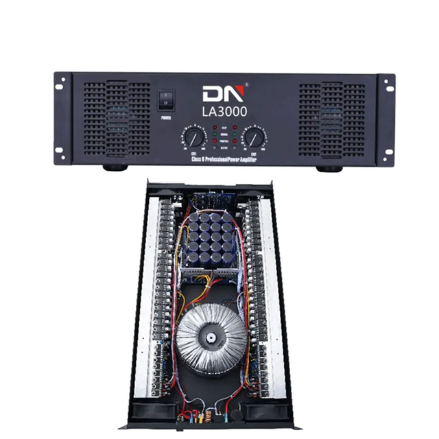 Professional Power Amp 2x2500w 5000w 2ch 2 Two Channel Class H 3U Audio Amplifier