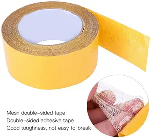 D/S Hotmelt Glue Cross Weave Strong Adhesive Carpet Seal Joint Double Sided Fiberglass Mesh Tape