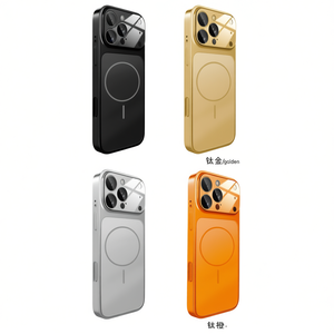 Cover per cellulare per iPhone 15 con retro magnetico, disponibile nei colori nero, argento, oro e arancione. - Product Image 2