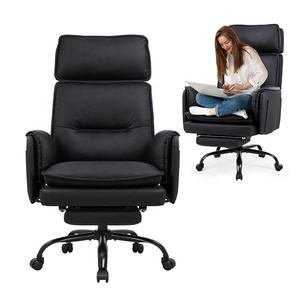 <span class=keywords><strong>Chaise</strong></span> de bureau ergonomique noire en cuir de qualité supérieure <span class=keywords><strong>pour</strong></span> PDG et cadres, idéale <span class=keywords><strong>pour</strong></span> le bureau - Offre spéciale - Product Image 1