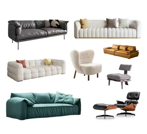 意大利设计室内爱心座椅沙发红绿七彩客厅豪华高品质沙发套装家具