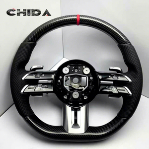 Pour Mercedes Benz C300 GLA W204 W205 W212 W222 W176 W218 Accessoires intérieurs personnalisés <span class=keywords><strong>Volant</strong></span> en fibre de carbone - Product Image 1