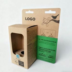 Custom logo Environmental protection Kraft Paper Cardboard Brown Display <b>Box</b> Kraft Paper <b>Box</b> Hook <b>Box</b> Promotion - Product Image 1