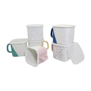 Ensemble de casseroles à éclaboussures d'émail Marmite avec couvercle Tasse durable Batterie de cuisine - Product Image 4