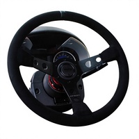 Setir Balap 14-inci Cekung Berbahan Suede dengan Sistem Lepas-Pasang Cepat untuk Mazda 6/Lingzhi/Fit/Swift/Lancer Evolution OLIVER Fitment