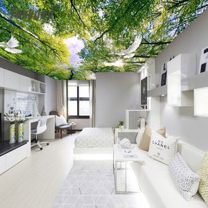 Pop Thời Trang Trang Trí Tấm Trần Thiết Kế Sky Trees In 3d Chất Lượng Cao Pvc Stretch Trần Phim - Product Image 4