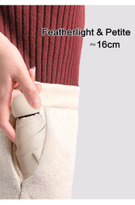 <span class=keywords><strong>Parapluie</strong></span> pliant promotionnel en gros à 5 sections avec commande manuelle, 6 baleines, design moderne avec protection UV, format <span class=keywords><strong>mini</strong></span> <span class=keywords><strong>de</strong></span> <span class=keywords><strong>poche</strong></span> - Product Image 3