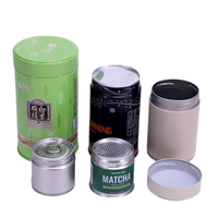 Boîte en métal vide personnalisée pour poudre de matcha, 30g, 50g, 80g, avec couvercle à anneau, conteneur rond scellé pour thé, café, matcha, avec couvercle à vis