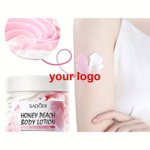 Esencia facial, loción hidratante para piel seca, mantequillas corporales batidas veganas orgánicas con textura de helado, mantequillas corporales batidas blanqueadoras de miel y melocotón - Product Image 1