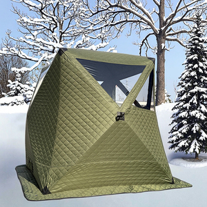 Tùy Chỉnh Xách Tay Vuông Cách Điện Ngoài Trời Tắm Hơi Lều Cho Mùa Hè Nóng Câu Cá Mùa Đông Thể Thao Tuyết Ice Cube Đi Bộ Đường Dài Cắm Trại Sợi Thủy Tinh - Product Image 3