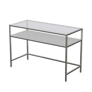 High-End Single <b>Nail</b> Art <b>Table</b> Modern Light Luxury Design with Chair Set Made of Stainless Steel Frame - Product Image 1