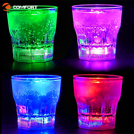 Bar Party OEM Shining Bottle Plastic Colorful Drinking Bottle Cup Flash Lights Led Cup