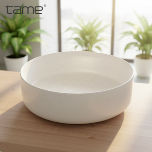 <span class=keywords><strong>Lavabo</strong></span> de Cerámica <span class=keywords><strong>para</strong></span> <span class=keywords><strong>Encimera</strong></span> TAME PZ6202, Forma Redonda, el Más Popular - Product Image 2