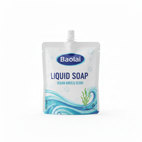 Pochette souple personnalisée avec bec verseur pour savon liquide, 100 ml, 200 ml, en plastique, pour recharge