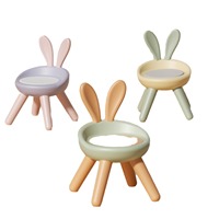Meubles modernes pour enfants, chaise ottomane en plastique en forme de lapin de dessin animé, sûre