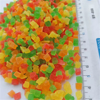 Fabriek Groothandel Bulk Kleurrijke 10Mm Gemengde Kleur Papaja Dobbelstenen Papaja Korrels Voor Fruit Thee Ingrediënten