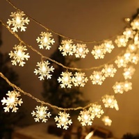 Guirlandes lumineuses LED flocon de neige, directement de l'usine, décorations pour sapin de Noël, étanches IP54, boîte à piles, décorations à brancher