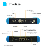 NF-IPC716MOVTADHS PLUS Testeur de caméra CCTV à écran tactile IPS 7 pouces | Moniteur de testeur CCTV tout-en-un 4K HD