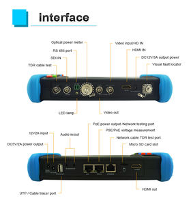 Probador de cámara CCTV con pantalla táctil IPS de 7 pulgadas, dispositivo de prueba de CCTV 4K HD todo en uno - Product Image 3