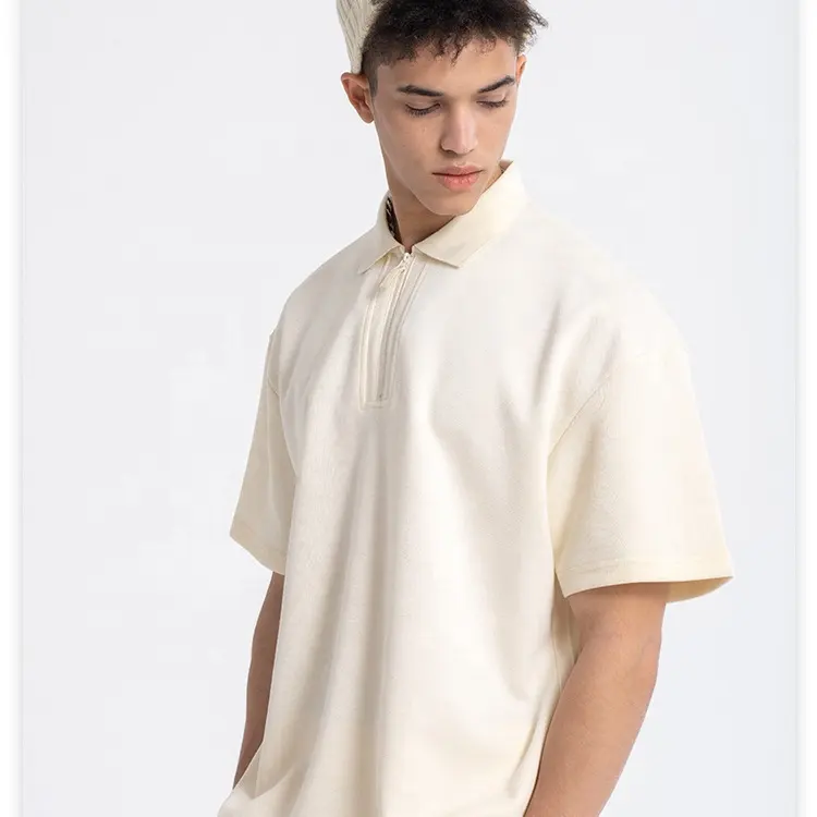 Camiseta Beige para hombre, Polo de algodón, Polo de manga corta de lujo, disponible