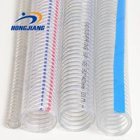 Tuyau de drainage d'aspiration industriel et agricole résistant à la chaleur, antistatique, en PVC composite avec fibre d'acier, tuyau tressé en PVC
