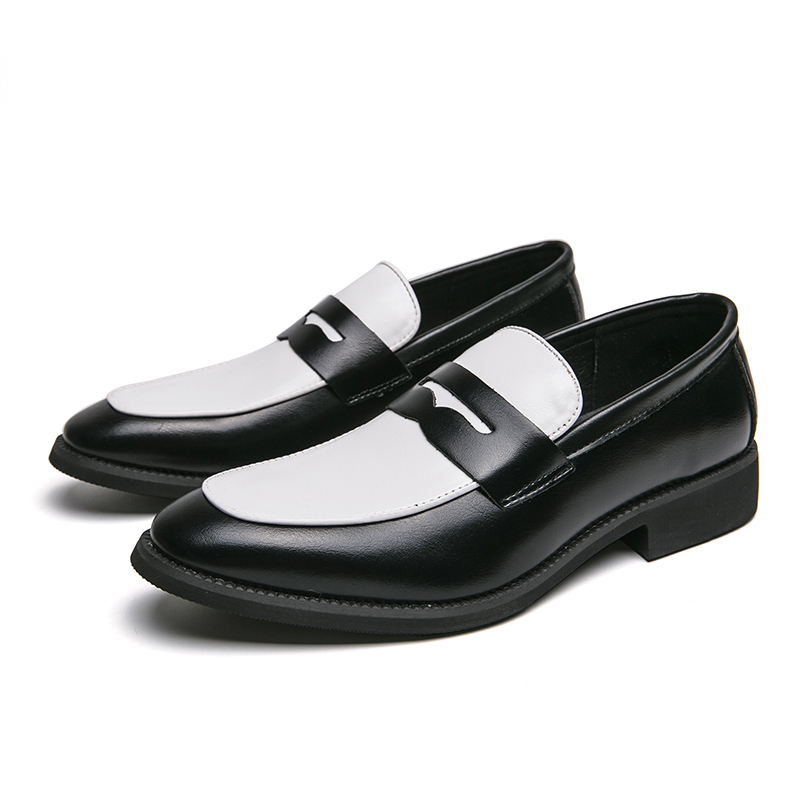 black formal slip on white dress loafers men Men's White Plain Toe Slip On Loafer Dress Shoes Classic Formal Lightweight Shoes for Wedding, Party and Business Wear