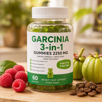 Bonbons gélifiés Garcinia Cambogia au vinaigre de cidre de pomme, saveurs fruitées, pour ventre plat, amincissement, perte de poids, brûleur de graisse, favorise la digestion