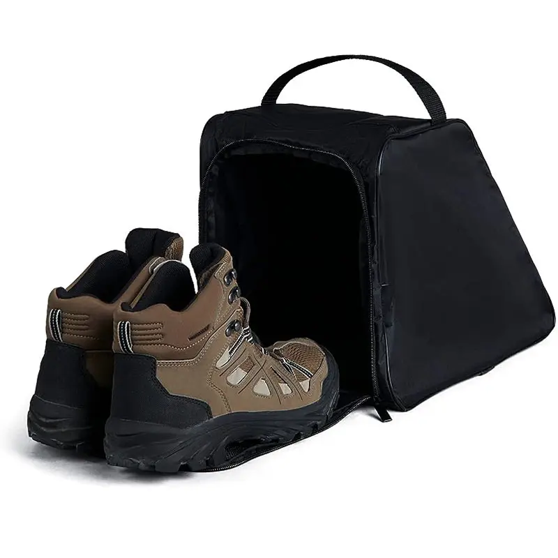 Sac à chaussures de golf personnalisé Sac à chaussures de randonnée noir résistant à l'eau Sac à chaussures de marche pour adultes ou enfants