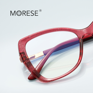 MORESE 2244 Montatura Ottica Bling alla Moda <span class=keywords><strong>con</strong></span> Cerchio Completo in TR90 <span class=keywords><strong>Occhiali</strong></span> <span class=keywords><strong>da</strong></span> <span class=keywords><strong>Vista</strong></span> Marroni Adatti a Tutte le Forme del Viso Anti <span class=keywords><strong>Luce</strong></span> Blu per Uso Quotidiano - Product Image 2