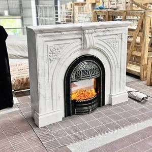 Cheminées en marbre de l'usine chinoise Cheminée en marbre gravé <span class=keywords><strong>Mentel</strong></span> Calacatta Cheminée en marbre blanc pour la maison Salon - Product Image 3