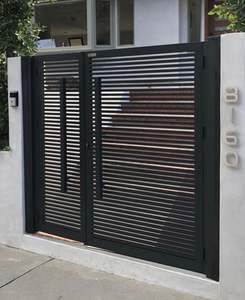 Diseños de Puertas Principales de Aluminio para Jardín Personalizadas <span class=keywords><strong>2022</strong></span>, Puerta de Jardín de Metal con Recubrimiento en Polvo Cortada con Láser - Product Image 6