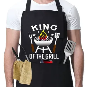 <span class=keywords><strong>Tablier</strong></span> de cuisine imperméable et résistant à l'huile pour homme, avec poches, sans manches, cordon de serrage, idéal pour anniversaire/Fête des Pères/Anniversaire de mariage - Product Image 3