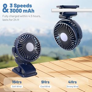 Hot Selling Portable <b>USB</b> <b>Desk</b> Mini Clip <b>Fan</b> Rechargeable Small Table Cooling <b>Fan</b> With Clip on for Office Dorm Bedroom - Product Image 6
