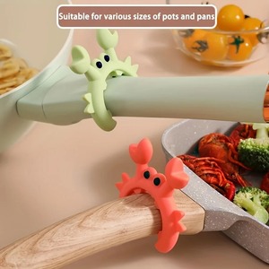 Support en silicone pour spatule et cuillère en forme de crabe, support de grattoir à crabe, pince de maintien, repose-cuillère en forme de crabe, anti-débordement, gadgets de cuisine - Product Image 2