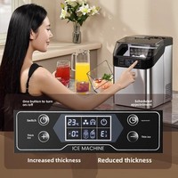 XUANLE Máquina de Hielo en Cubitos de 30 kg, 150 W, para Uso Doméstico y Comercial, Tienda de Té Helado, 1 Año de Garantía