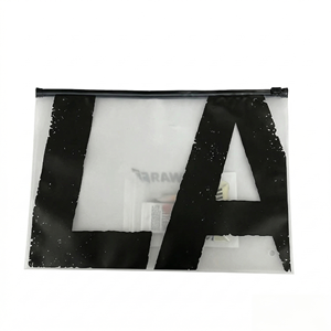 Sacs en plastique transparents givrés avec fermeture éclair, imprimés avec un logo personnalisé, recyclables, pour vêtements, t-shirts, <span class=keywords><strong>sous</strong></span>-vêtements, vêtements, sacs à fermeture éclair CPE - Product Image 1