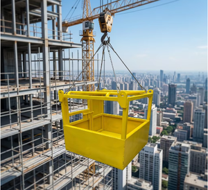 KWONGYIP High-Altitude Work Lifting Baskets & Cargo <b>Transportation</b> Baskets with Handrails Dimensions 1090x1090x1090mm - Product Image 5