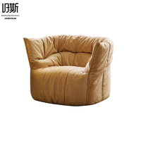 Canapé de salon luxueux et confortable, tissu tissé de précision, canapé individuel pour salon, canapé paresseux circulaire tendance