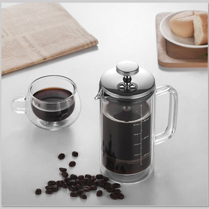 Đôi tường pháp Báo Chí 600ml, thủy tinh borosilicate cao chịu nhiệt, bộ lọc bằng thép không gỉ cho nhà sử dụng thương mại - Product Image 4